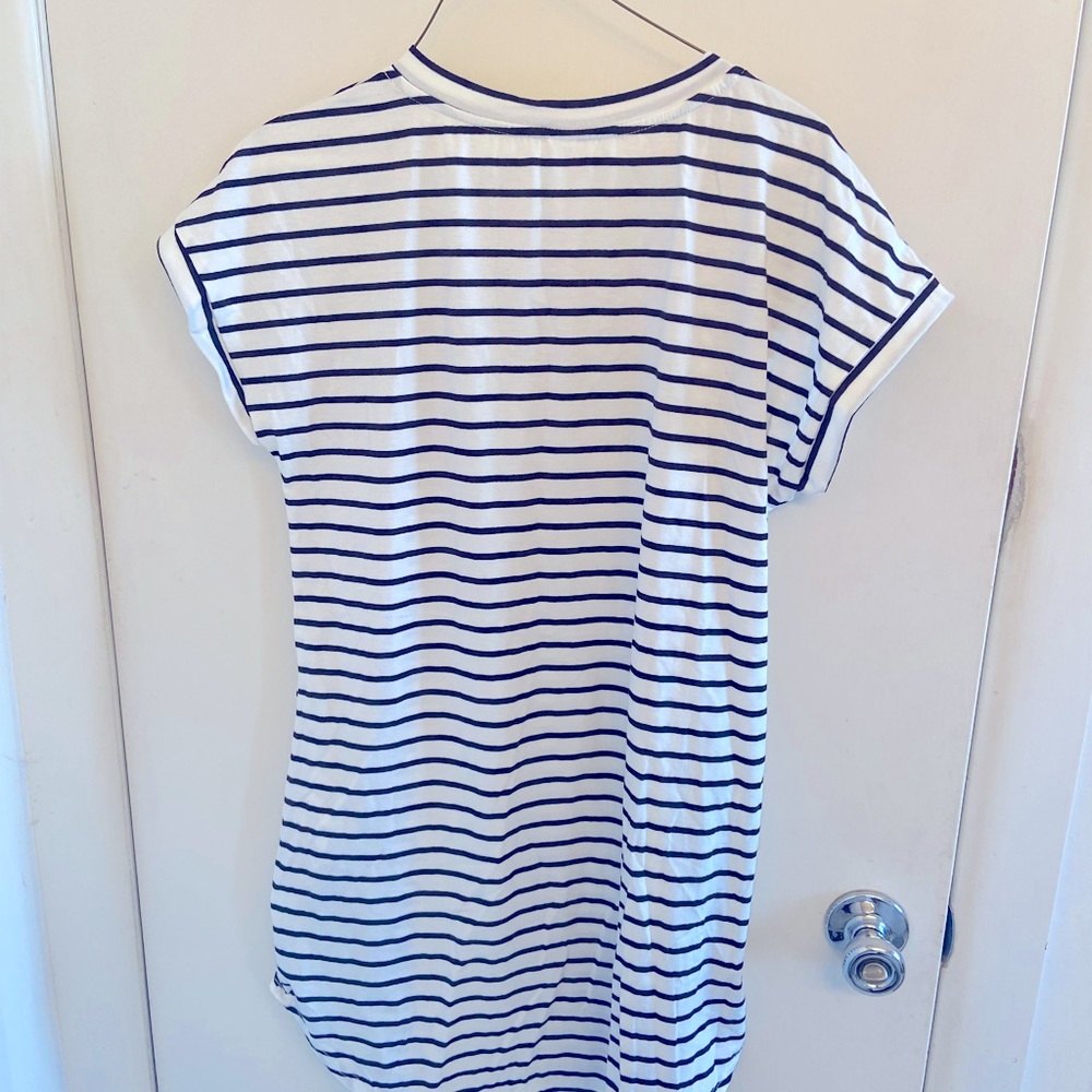 * NEVER WORN* Black and white striped T-shirt dress